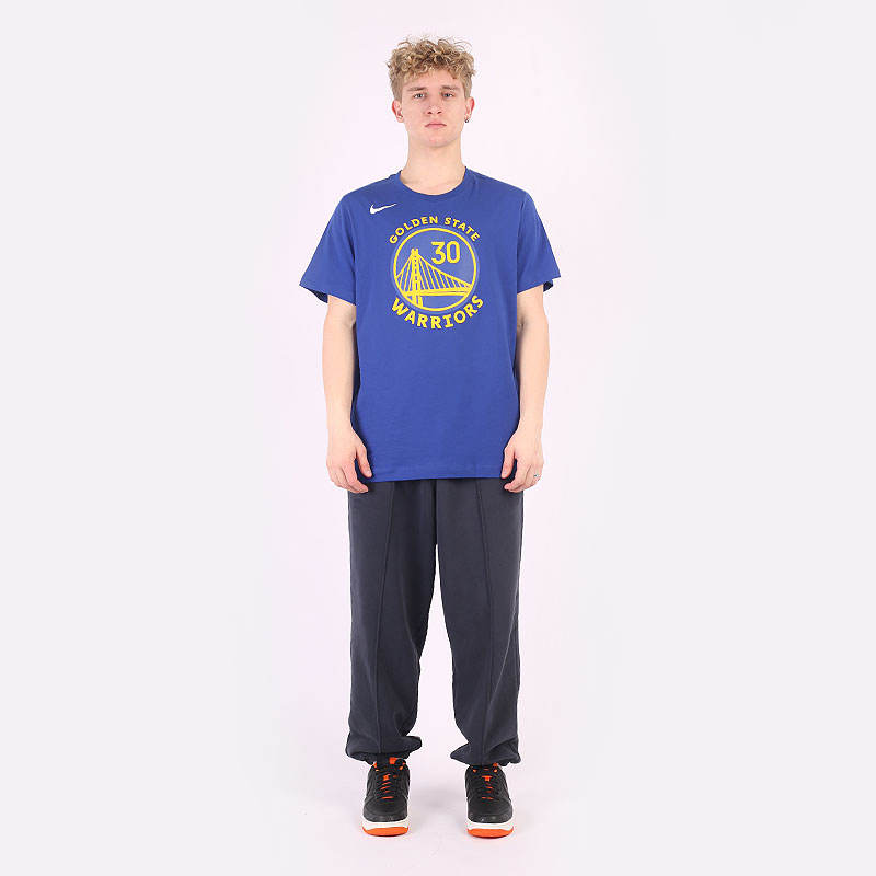 мужская синяя футболка Nike Golden State Warriors NBA T-Shirt DR6374-496 - цена, описание, фото 5